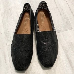 Black Sparkle Toms